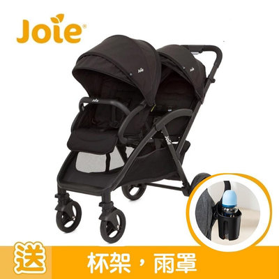 ☘ 板橋統一婦幼百貨 ☘【贈雨罩 杯架】奇哥 joie EVALITE DUO 雙人推車 輕量11.04kg