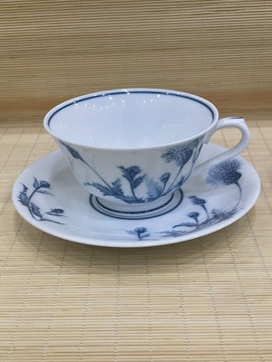 z日本 則武咖啡杯 限量版 NORITAKE骨瓷 青花咖啡杯套