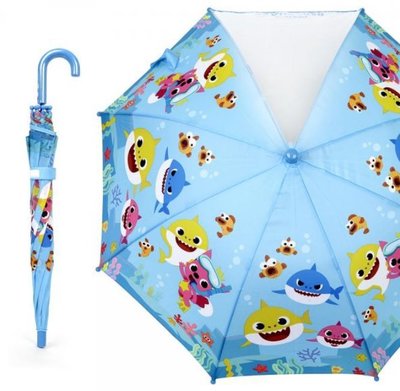 ☆╮Darling Baby ☆ 韓國鯊魚家族雨傘/藍