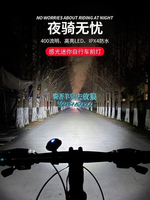 自行車燈前燈山地車夜騎燈USB充電強光手電筒公路車單車騎行裝備