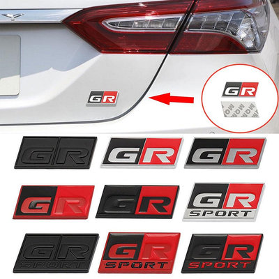 豐田運動 GR Sport C-HR RAV4 Avensis Prado Prius 汽車配件汽車貼紙標誌 3D 金屬-都有-都有
