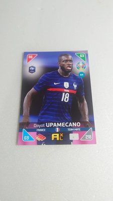 EURO 2020 - KICK-OFF 2021法國足球明星Dayot Upamecano少見一張~10元起標