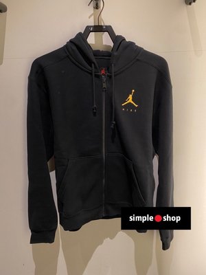 【Simple Shop】NIKE JORDAN 運動外套 喬丹 保暖 刷毛 連帽外套 黑色 DC9607-010