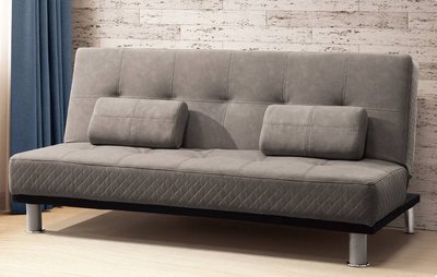 【萊夫家居】HT-12-2：科技布沙發床【台中家具】布沙發 單人床墊 雙人沙發 椅背可打平 北歐風沙發 實木椅架