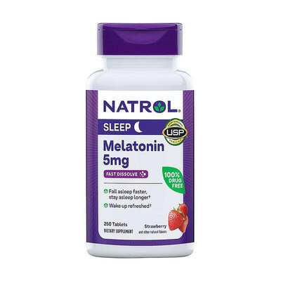 海外代購 美國原裝進口 Natrol melatonin sleep 褪黑嗉 5mg 助眠 倒時差 調整 250粒