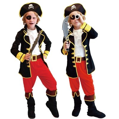 瘋狂派對 萬聖節服裝,萬聖節裝扮,海盜船長,兒童變裝服-海盜服裝/傑克海盜船長-麥德好服裝包包