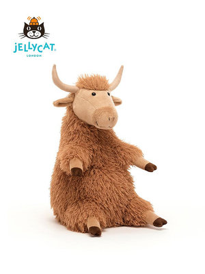 新品特惠*英國Jellycat2023年新品赫比高地牛毛絨玩具可愛玩偶安撫娃娃公仔花拾.間