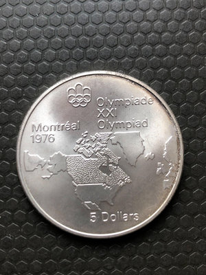 加拿大1973年發行1976年蒙特利爾奧運會紀念銀幣加拿大地