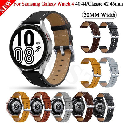 20/22mm皮革錶帶適用於三星Sumsung Galaxy Watch 5 4通zx【飛女洋裝】