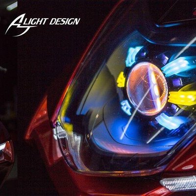 誠一機研 AJ 車燈設計Moto 魔獸飾圈魚眼燈組 四代戰 四代新勁戰 YAMAHA 山葉 改裝