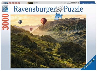 17076 3000片歐洲進口拼圖 RAV 風景 熱氣球 美麗的山谷