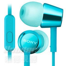 【曜德】SONY MDR-EX155AP 淺藍色 支援智慧型手機通話 繽紛七色 多彩混搭 超商免運☆送收納盒