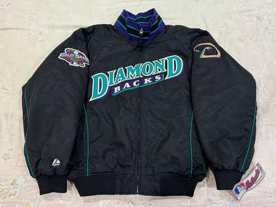 Majestic MLB Arizona Diamondbacks 亞利桑納 響尾蛇 球員版 Pro 實戰 電繡 棒球外套