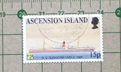 【郵卡庫2/船】亞森欣島1999年SC720，澳洲世界郵展~皇家郵輪格倫戈姆城堡號 1枚，未貼舊票 SP8864