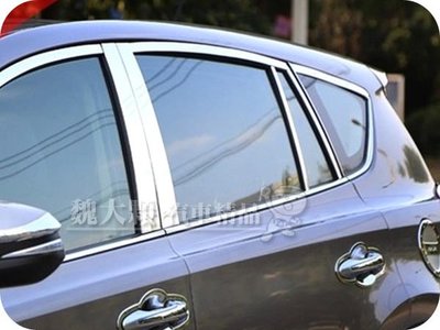 【魏大顆 汽車精品】RAV4(13-15)專用 不鏽鋼車窗上飾條(一組22件) 含B柱C柱ー車窗飾條 車窗亮條
