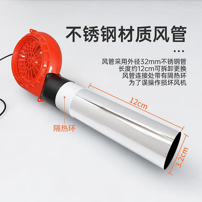 燒烤鼓風機USB戶外野炊鼓風機柴火爐可調速生火神器吹風機【潤虎百貨】