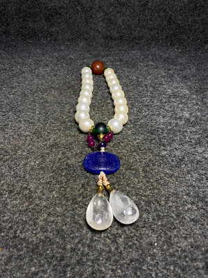 珍珠十八子手持手持尺寸直徑2厘米。248985【萬寶樓】古玩 收藏 古董