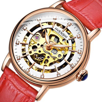皇師品牌女腕錶雙面鏤空全自動機械錶時尚鋼帶手錶女外貿廠家批發