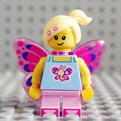 眾誠優品 LEGO 樂高 抽抽樂 71018 17季人仔抽抽樂 蝴蝶女孩 帶花束 自封袋ZC1802