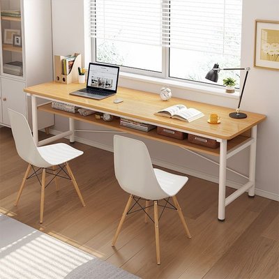 熱賣 書桌家用簡易長條桌子靠墻窄桌子工作臺雙人辦公桌學習寫字電腦桌