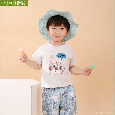 【熱賣精選】JLNY夏季新款兒童裝韓版 女兒童ins可愛印花 短袖T恤外貿批發工廠