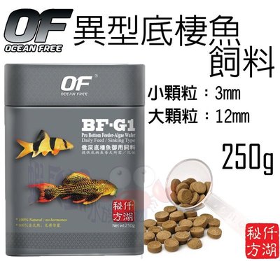 蝦兵蟹將【仟湖 OF OCEAN FREE】BF-G1 異型 底棲魚 飼料【250g】大顆粒