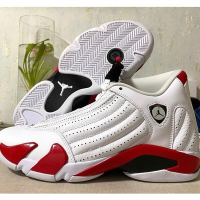Air Jordan 14 ‘Candy Cane’ 白紅 籃球鞋 487471-100