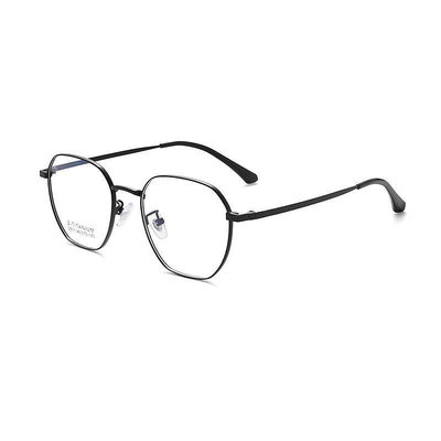 超輕無磁鈦鏡架復古多邊形眼鏡框輕薄學生素顏出門雙色眼鏡框