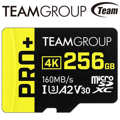 含稅附發票 TEAM 十銓 PRO+ MicroSDXC 256GB 256G  UHS-I U3 A2 V30 記憶卡