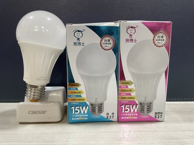 DIY水電材料 亮博士E27-15W LED省電燈泡/LED球泡