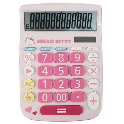 Hello Kitty 凱蒂貓 12位元計算機 KT-900/一台入(促499) 三麗鷗授權 大型計算機 造型計算機 Sanrio典藏系列-傑