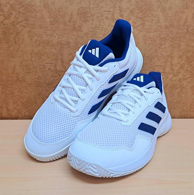 ☆AK☆ 愛迪達 ADIDAS 網球鞋 男鞋 Game Spec 2 ID2470 微寬楦 穩定支撐 包覆性佳 白藍邊
