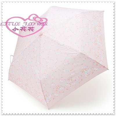 ♥小花花日本精品♥ Hello Kitty   美樂蒂  摺疊式洋傘 雨傘/折傘附袋 粉色玫瑰 55518000