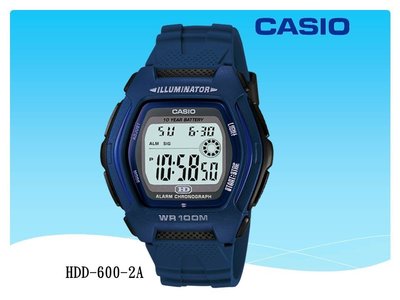 經緯度鐘錶 CASIO手錶 十年電池 百米防水 公司貨 當兵 學生必備 HDD-600【↘630】HDD-600C-2A