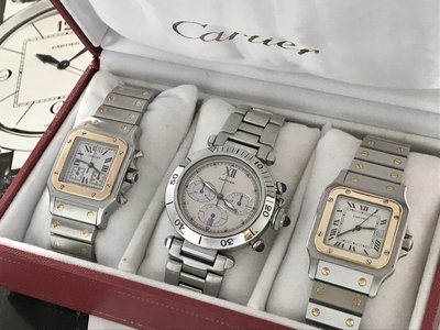 Cartier 附原廠盒 Pasha 三眼計時錶
