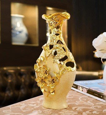 【熱賣精選】花開富貴  歐式現代時尚家居裝飾品創意陶瓷花瓶擺件抽象客廳工藝品