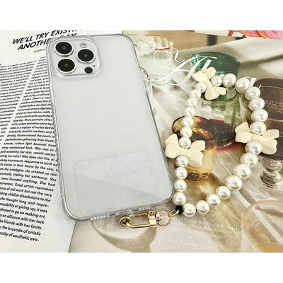 手機鏈 超美🇰🇷珍珠蝴蝶結女團風手機鍊 手機飾品