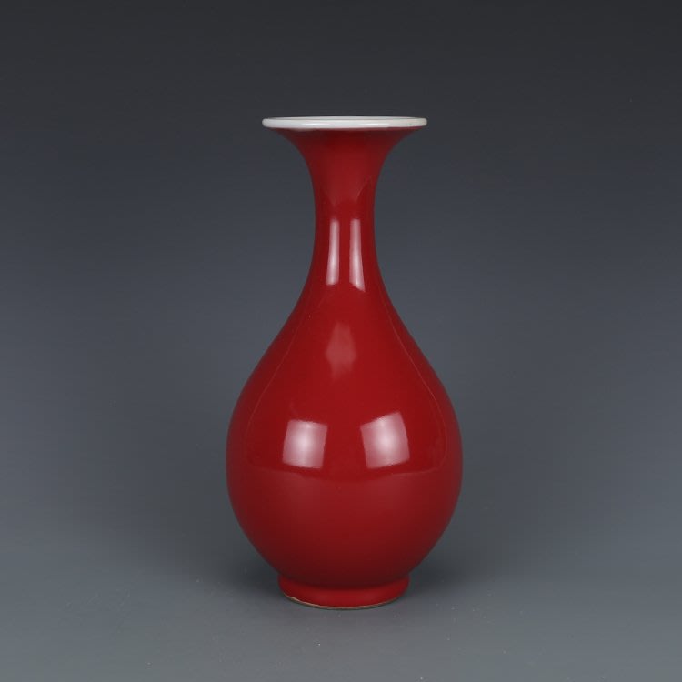姥姥的私藏 大清乾隆郎紅釉玉壺春瓶| Yahoo奇摩拍賣