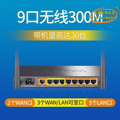 【樂淘】tp-li企業路由器交換機all6口8口9口千兆有線多孔5g雙頻家用多wan埠高速商用企業級tl-