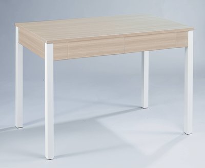 【生活家傢俱】HJS-447-2：艾美爾二抽書桌-羅漢松【台中家具】電腦桌 辦公桌 學生桌 系統家具 低甲醛 台灣製造