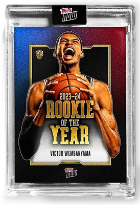 [預購][球員卡][NBA] Topps Now Victor Wembanyama 史上第六位全票新人王 #ROOKIE OF THE YEAR