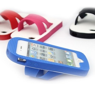 BO雜貨【SV9631】復古藍白拖鞋 紅白拖鞋 手機殼 保護殼 手機套 iPhone4/4s/5 三星S3/S4 HTC