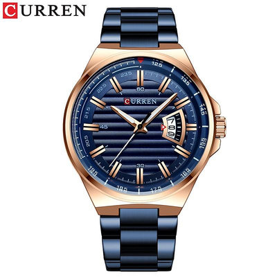 CURREN/卡瑞恩8375男士商務石英手錶 日曆大表盤男表外貿批發腕錶