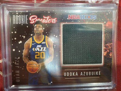 Udoka Azubike 2020-21 NBA Hoops Holiday 球員卡 球衣卡 新人卡 RC 球卡 籃球卡 新人 爵士 附卡夾