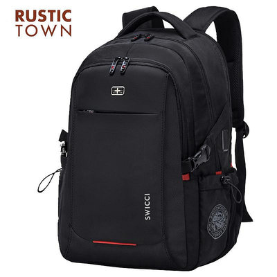 瑞士雙肩包大容量商務旅行男士戶外高中初中學生書包電腦男生背包.