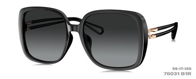 《名家眼鏡》PARIM 派麗蒙精品歐美黑色大方膠框太陽眼鏡76031 B1R【台南成大店】