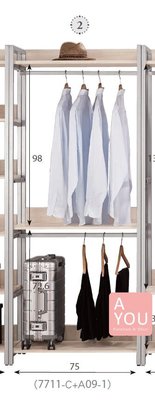 卡蜜拉2.6尺雙吊衣櫥 衣櫃(免運費)促銷價6300元【阿玉的家2023】