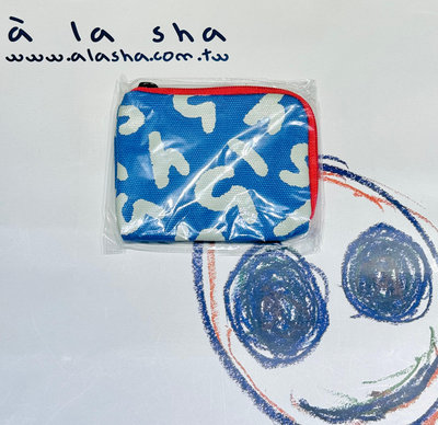 ✨全新商品 a la sha 藍色logo造型零錢包 好實用一定要推薦