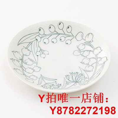 NITORI宜得利家居飯碗淺碗深盤日式陶瓷餐具家用超輕量小盤 鈴蘭