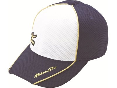 MIZUNO美津濃 PRO 限量 頂級 棒球帽 練習帽 可調適 透氣 鴨舌帽 白黑 12JW6X9009